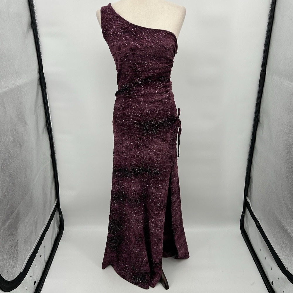 Vintage Y2K Water Signs Purple Glitter Whimsigoth Dress Size M Fairy Grunge HOCO